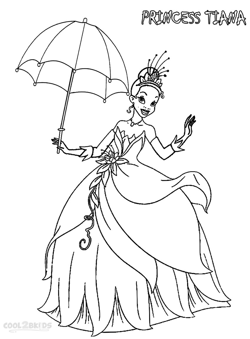 Download Printable Princess Tiana Coloring Pages For Kids