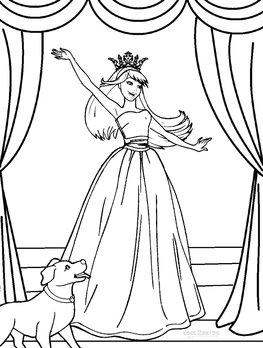 Free Barbie Princess Coloring Pages
