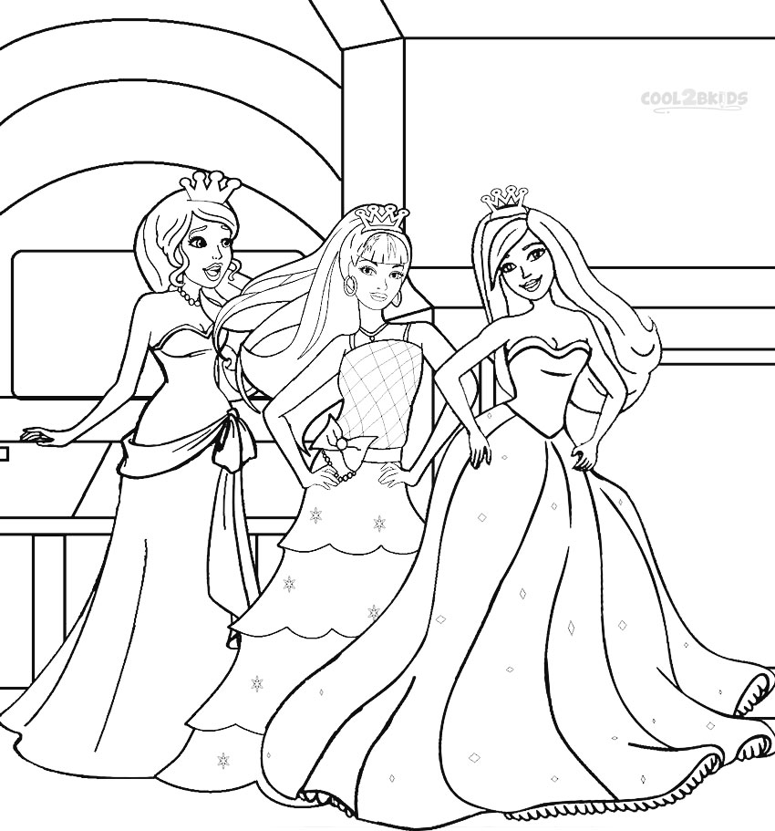 barbie coloring pages for kids