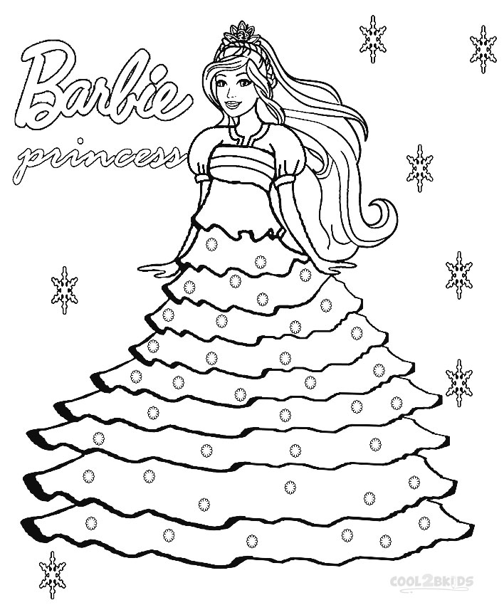 Barbie Coloring Pages To Print Easy - Coloringpages2019