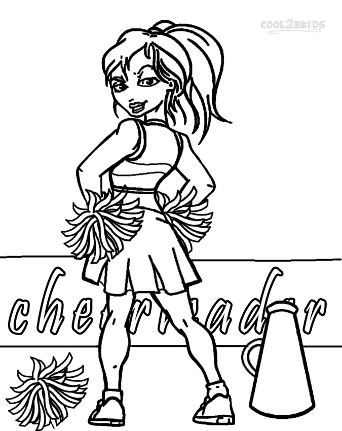 Free coloring pages of cheerleading stunts