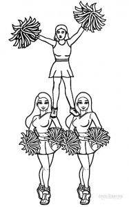 Printable Cheerleading Coloring Pages For Kids