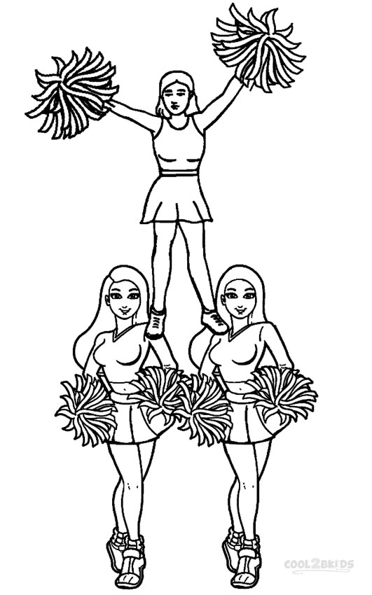 Free Coloring Pages Cheerleading Printable