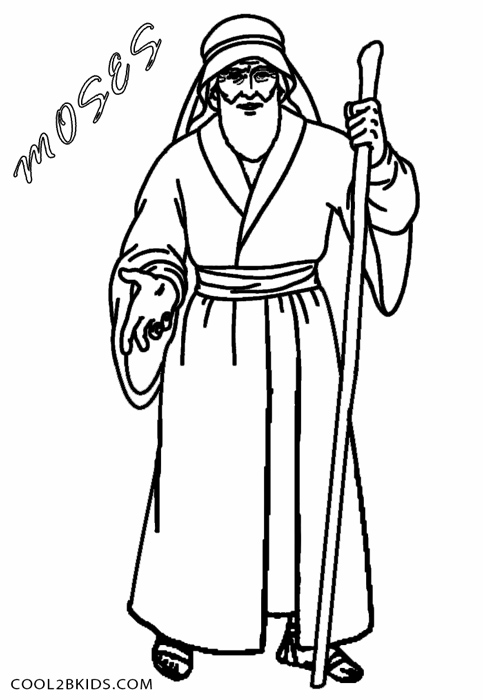 Printable Moses Coloring Pages For Kids