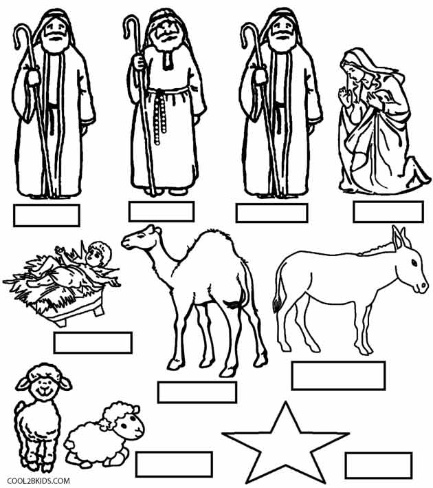 Nativity Color Pages Coloring Ideas Printable Scene Kids Cool2bkids