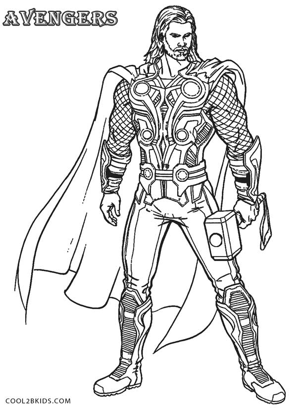 55 Avengers Coloring Pages Thor Pictures