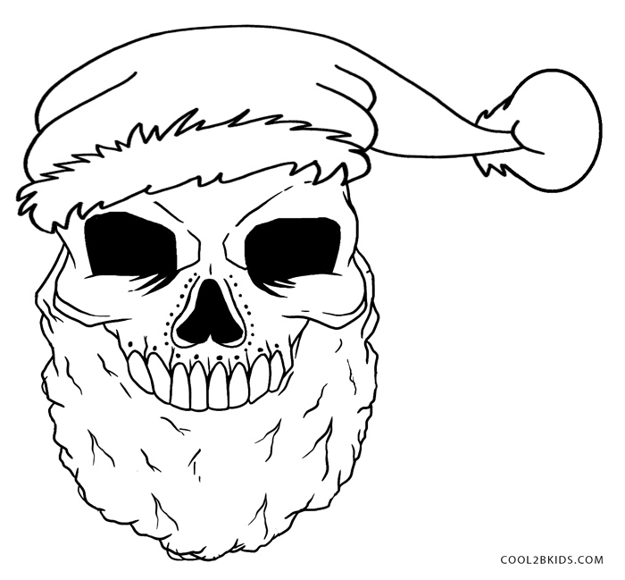 printable skulls coloring pages for kids