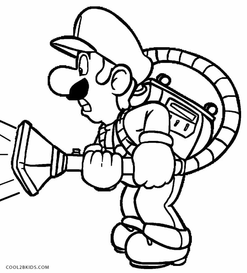 Luigi Coloring Pages To Print Coloring Pages