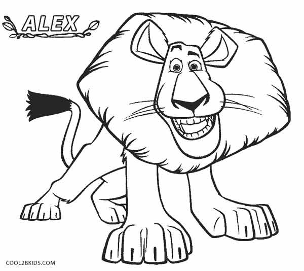 Printable Madagascar Coloring Pages For Kids