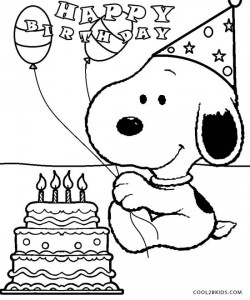 printable snoopy coloring pages for kids