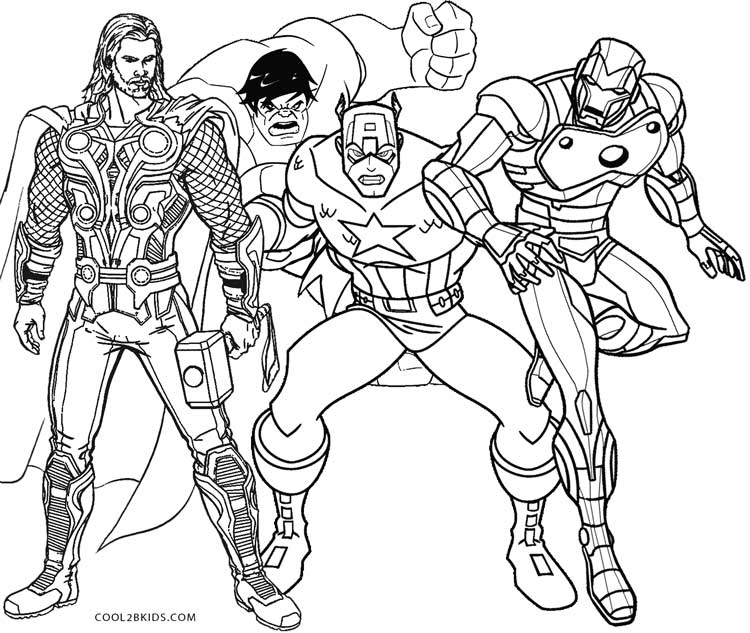 Gambar Coloring Pages Thor Ideas Printable Kids Cool2bkids Avengers di ...