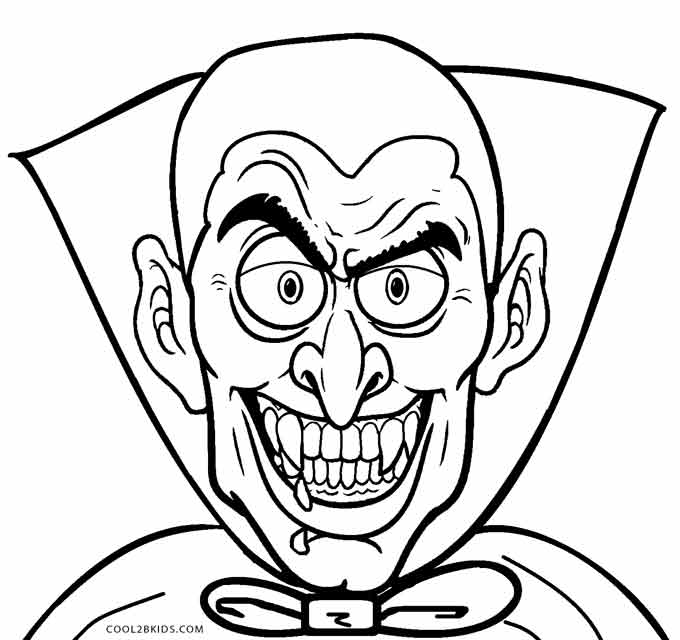 Gambar Printable Vampire Coloring Pages Kids Cool2bkids Face Page di ...