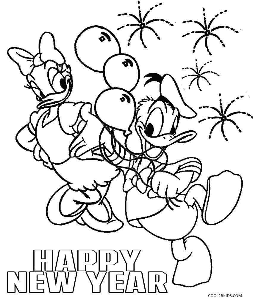 New Years Coloring Sheets 3
