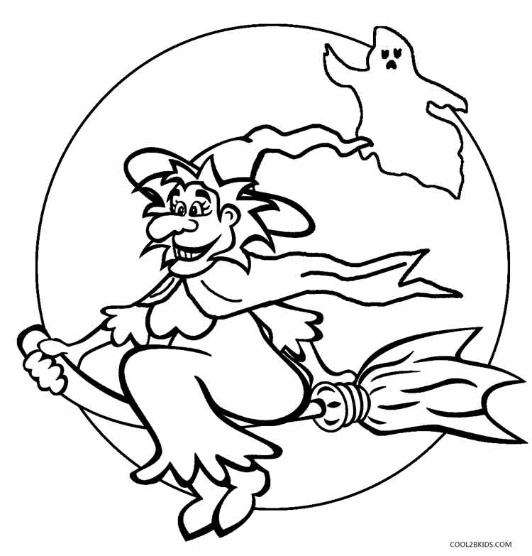 Witch Coloring Page Printable