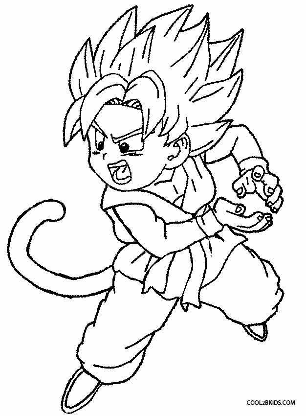 Goku Coloring Pages For Kids 7
