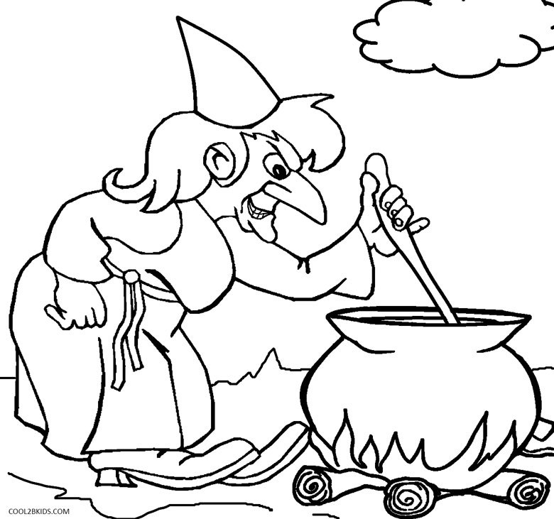  Halloween Witch Coloring Pages Pictures 8
