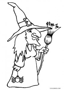 Printable Witch Coloring Pages For Kids