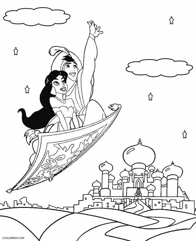 Printable Jasmine Coloring Pages For Kids
