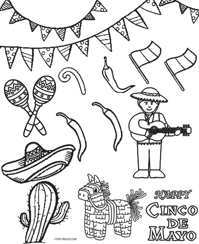 Printable Cinco De Mayo Coloring Pages For Kids