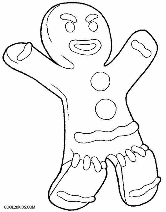 Shrek Gingerbread Man Coloring Pages