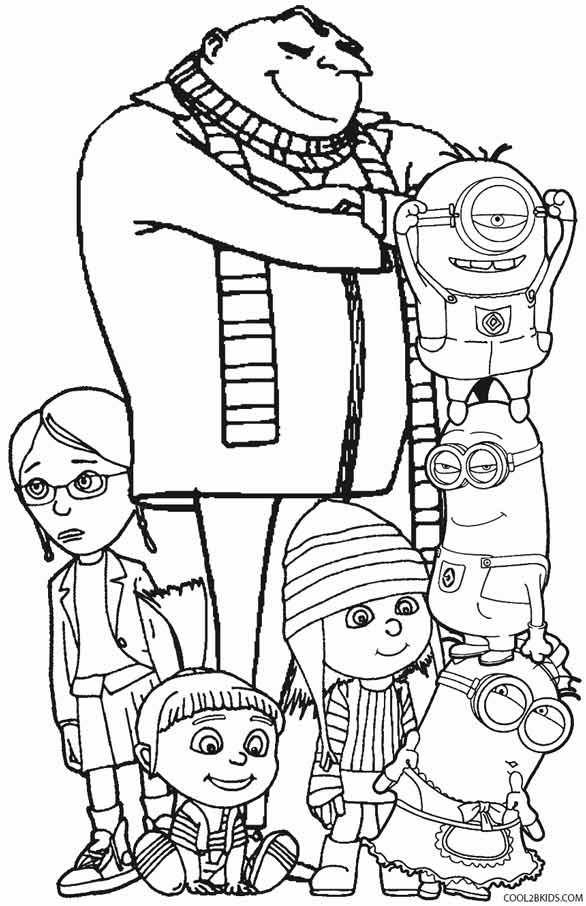 Coloring Pages Despicable Agnes Kids Margo Mii Disney Edith Minions ...