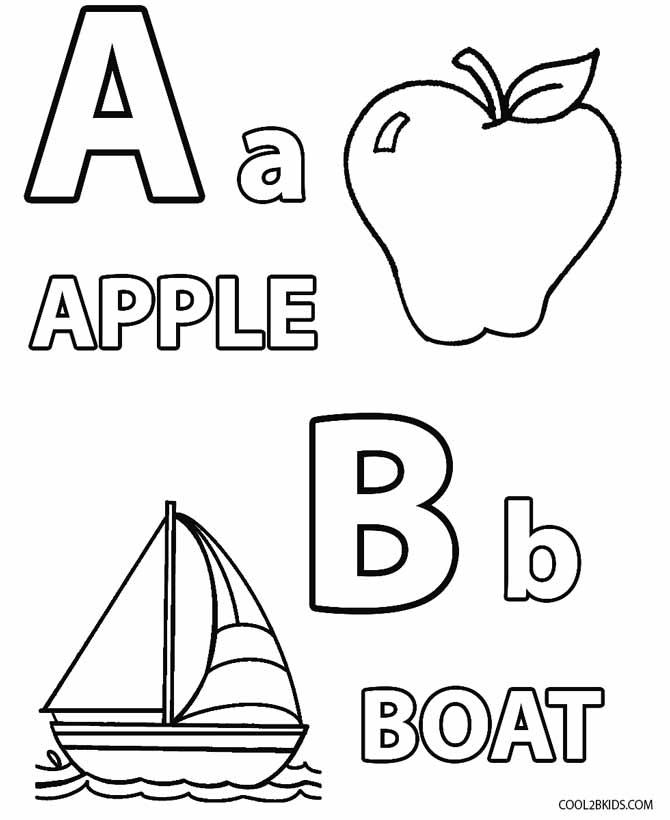 Alphabet Coloring Pages Preschoolers Ideas Printable Toddler Kids Cool2bkids