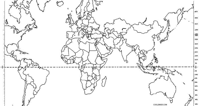 Free Printable World Map Coloring Pages 5