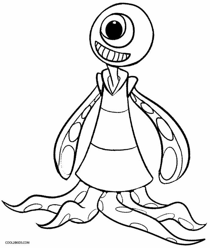free monsters vs aliens coloring pages