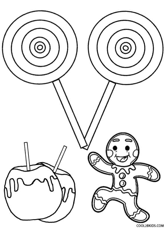 Candy Coloring Pages Printable - Printable World Holiday