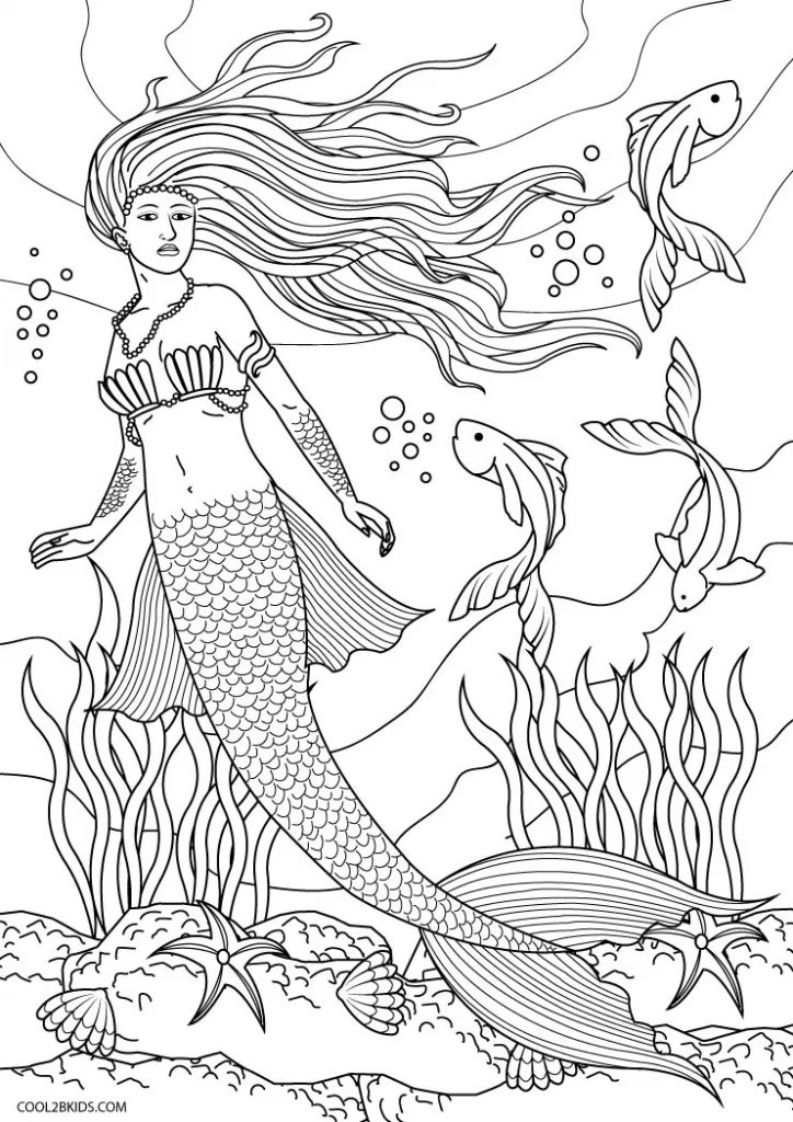 Mermaid 147179 Characters Free Printable Coloring Pag - vrogue.co