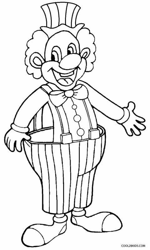 Download Printable Clown Coloring Pages For Kids
