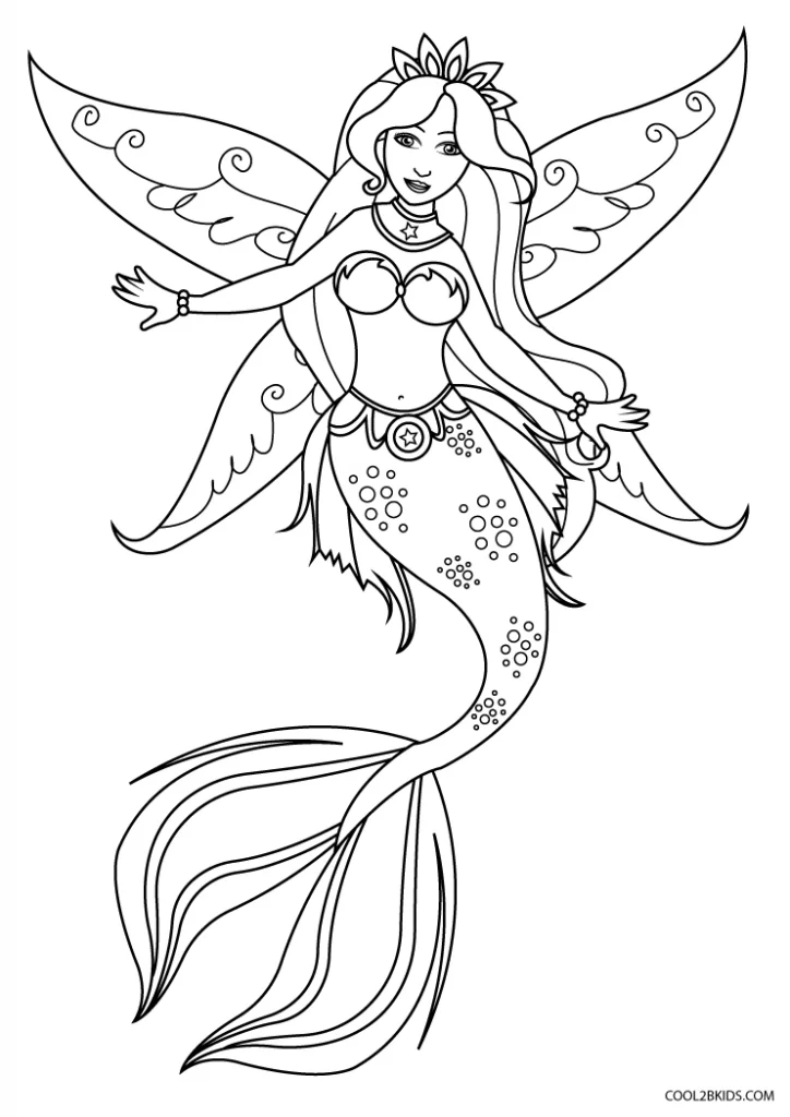 Mermaid Princess Coloring Pages