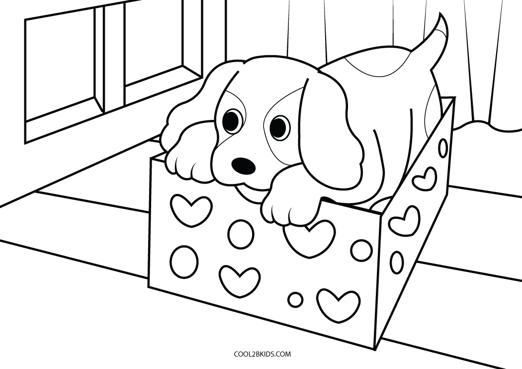 cute coloring pages of baby puppies