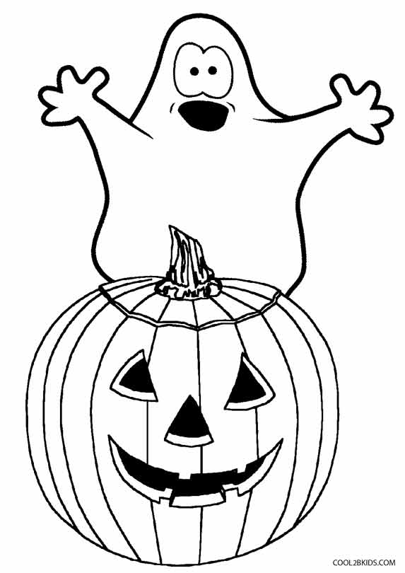 friendly ghost coloring page
