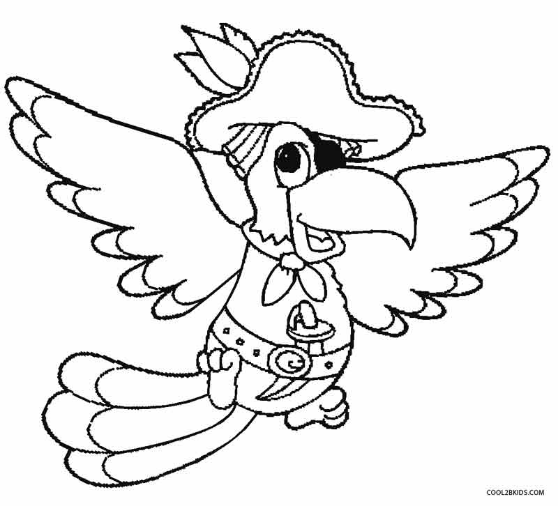 Printable Parrot Coloring Pages For Kids - print roblox pirate coloring pages pirate coloring pages