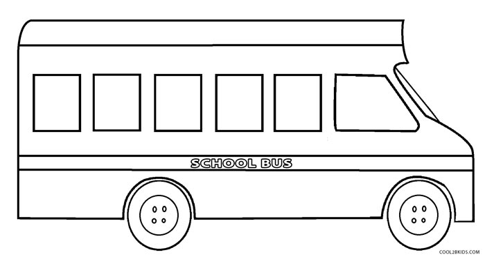school bus colouring pages