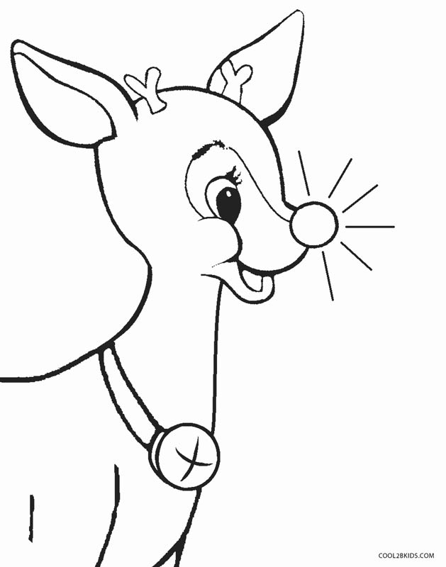 Printable Rudolph Coloring Pages For Kids