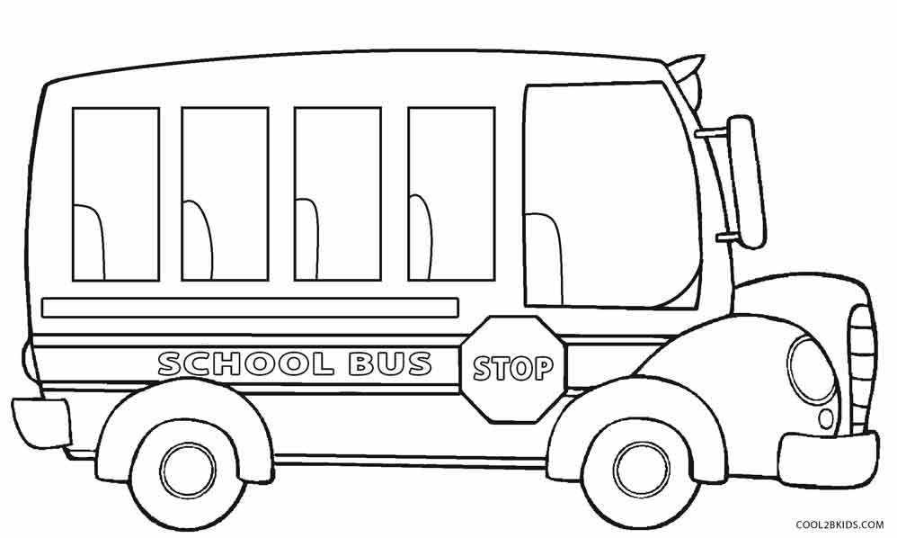 bus coloring pages preschool printables