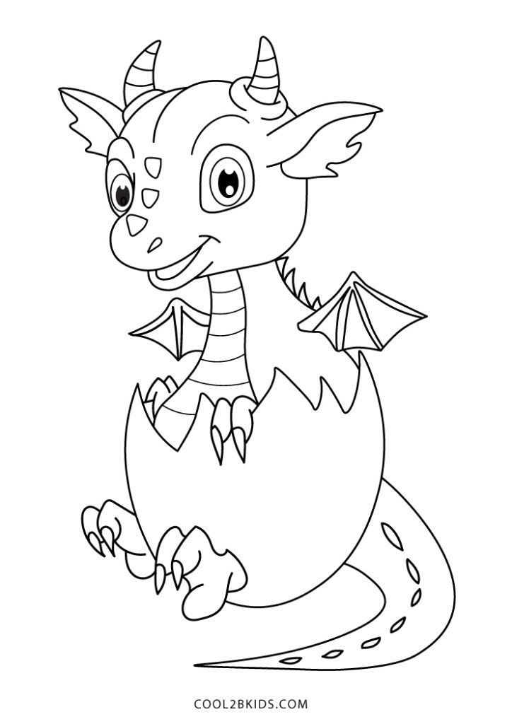 Printable Dragon Coloring Pages For Kids