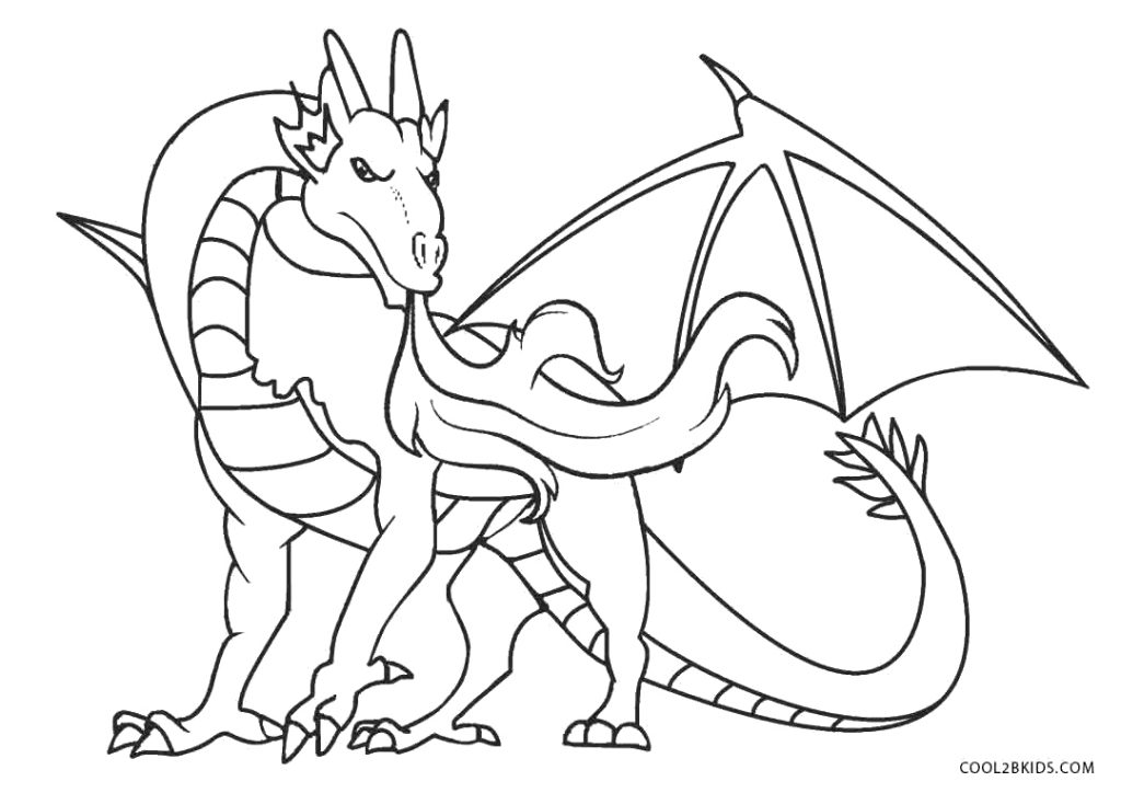 Printable Dragon Coloring Pages For Kids