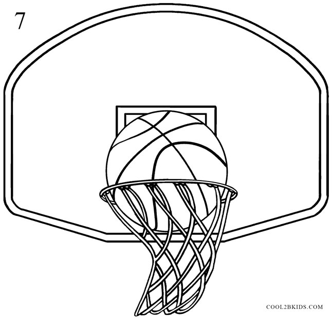 How to Draw a Basketball Hoop (Step by Step Pictures) | Cool2bKids