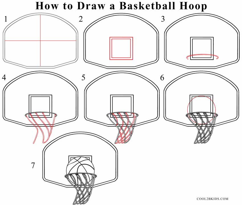 How To Draw A Basketball Hoop Step By Step Pictures - realistic hoop roblox