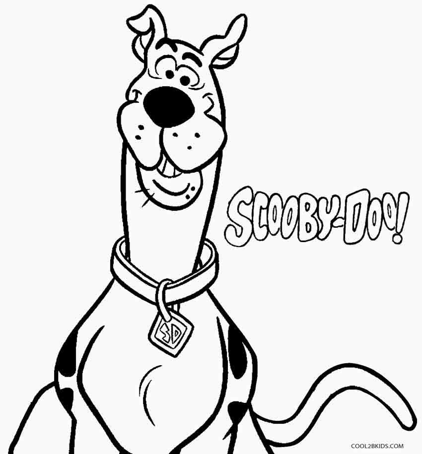free coloring print pages scooby doo