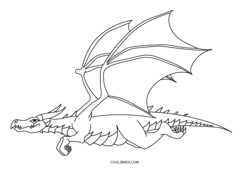 Printable Dragon Coloring Pages For Kids