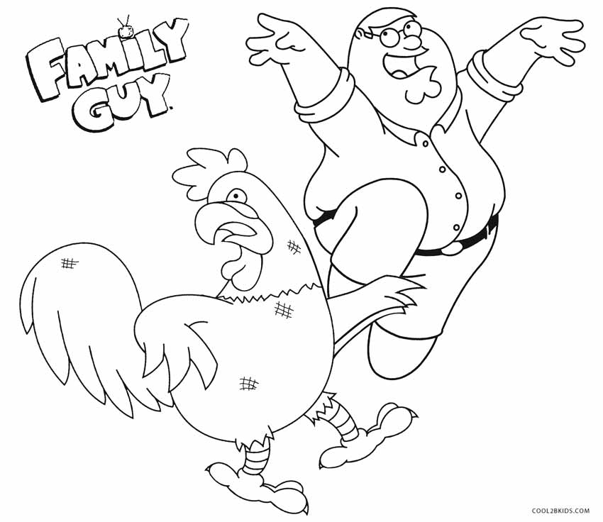 gangster stewie griffin coloring pages