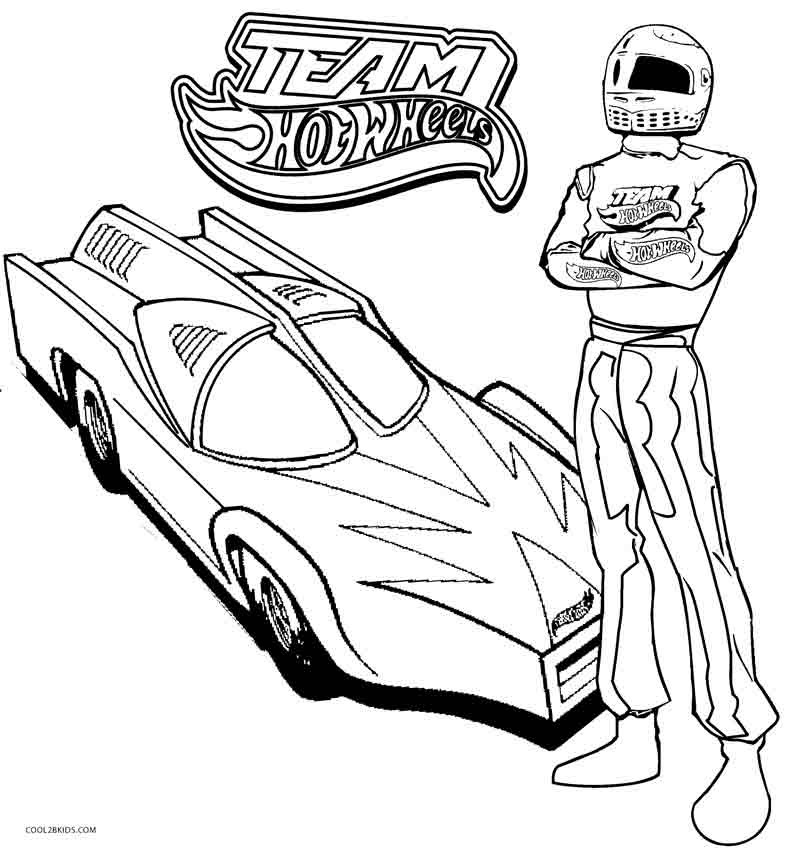 Printable Hot Wheels Coloring Pages For Kids