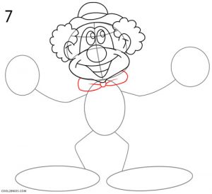 How to Draw a Clown Step 7