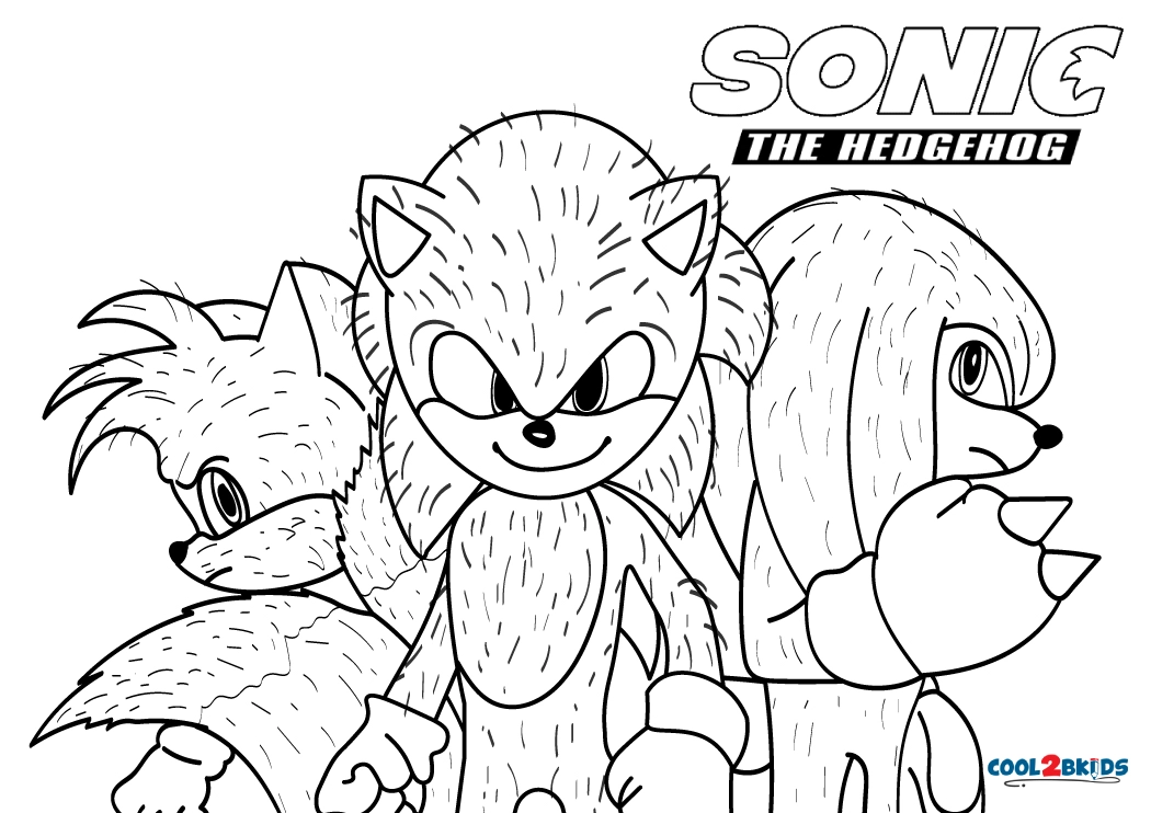 sonic the hedgehog coloring pages movie