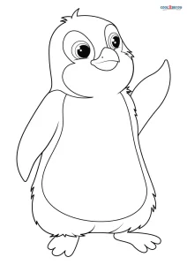 tacky the penguin coloring page