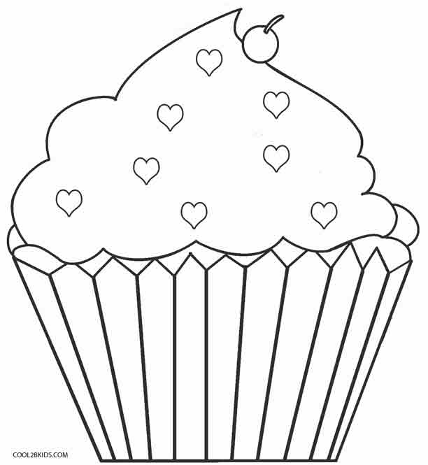 printable cupcake coloring pages